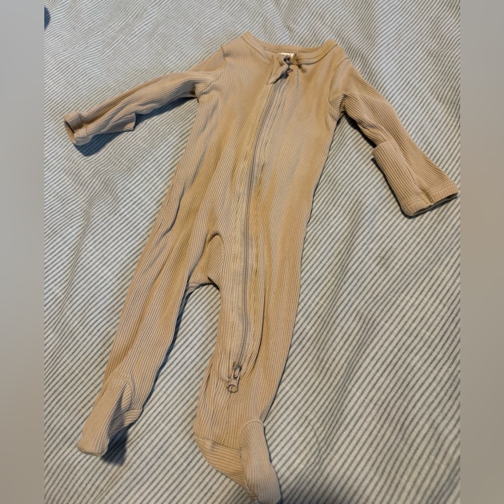 Mebie Baby Organic Tan Footie